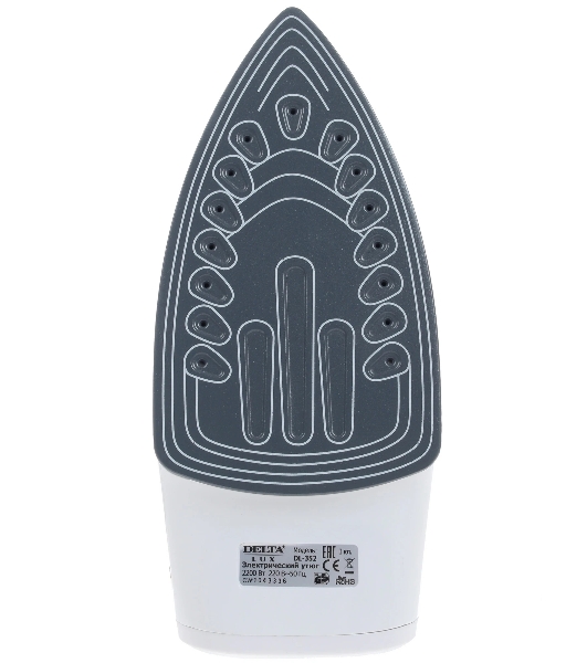 Утюг Delta LUX DL-352 белый с бирюзовым, 2200 Вт, 30 г/мин, 140 г/мин, 300 мл