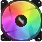 Вентилятор для корпуса 1STPLAYER F7R Black F7R-BK 120mm, 600-1800rpm, 56.34CFM, 36.99dBa, BULK, фото9