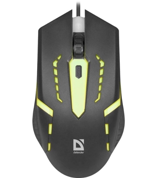 Мышь проводная Defender Flash MB-600L черный, 1200 dpi, USB, кнопки - 4