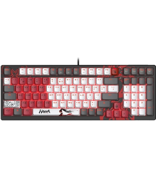 Клавиатура A4Tech Bloody S98 Naraka BLMS Plus проводная, USB Type-A, чёрный/красный