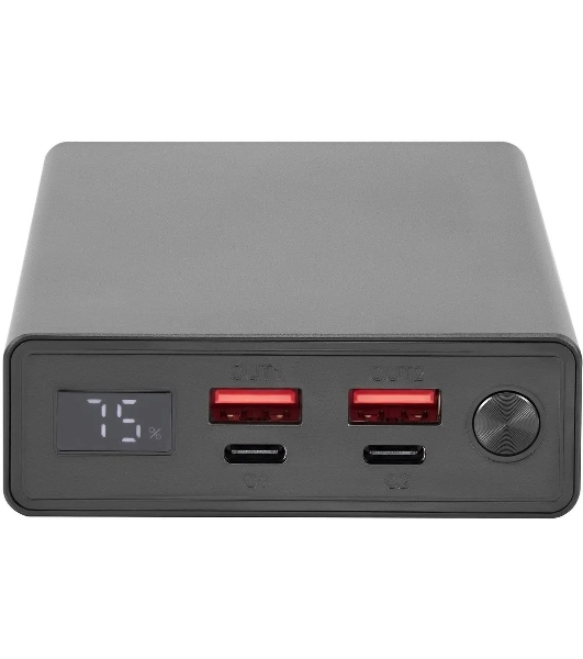 Портативный аккумулятор Digma DGPD100WA 20000mAh QC3.0/PD3.0 100W 5A 2xUSB-A/2xUSB-C черный