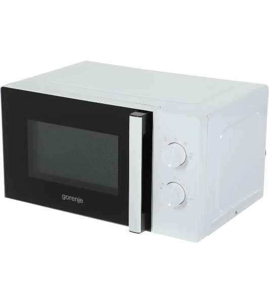 Микроволновая печь Gorenje MO20E1WH белый, 20 л, 800 Вт, переключатели - поворотный механизм