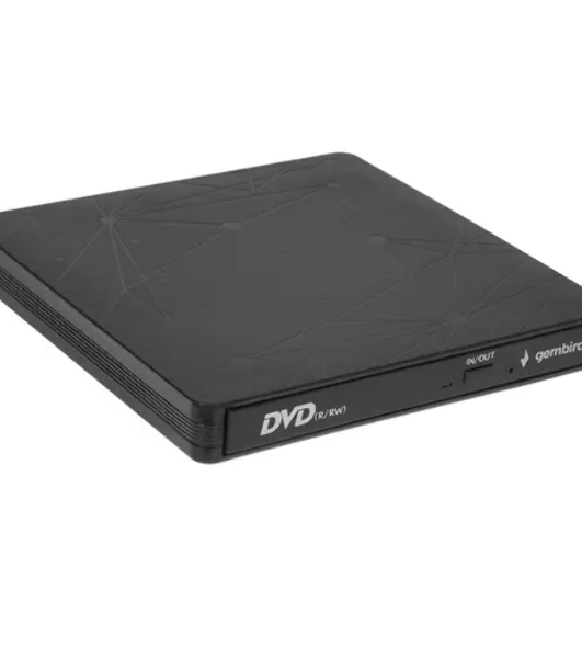 Оптический привод внешний с интерфейсом USB Gembird DVD-USB-03 пластик, черный