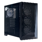 Компьютерный корпус 'Lagrange'; ATX, черный, FANS: 120мм ARGb: 3 Top + 1 Rear + HUB. Drive bay int: 3x3,5'; + 3x2,5';. 2xUSB 3.0+1xUSB-C, Audio I/O, Up to 14x120мм Fans, GPU up to 425мм, PSU max 270мм, CPU cooler up to 190мм, SPCC 1,0мм metal, 4мм TG side panel, фото5