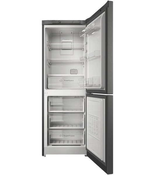 Холодильник Indesit ITS 4160 G серебристый двухкамерный 179/78л морозилка снизу, No Frost