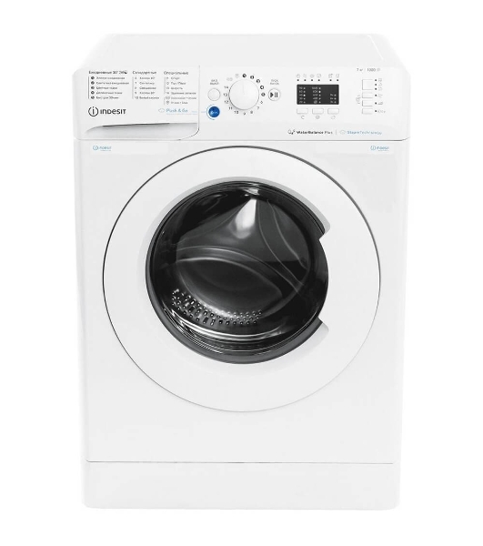 Стиральная машина Indesit BWSA 7109 WWV белый, загрузка фронтальная 7 кг, 1000 об/мин, класс: A