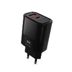 Сетевое зарядное устройство MORE CHOICE NC81a СЗУ 1USB+1Type-C 3.0A PD 20W+ QC3.0, черный, фото 1