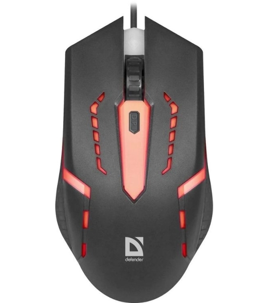 Мышь проводная Defender Flash MB-600L черный, 1200 dpi, USB, кнопки - 4