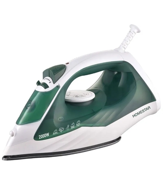 Утюг Homestar HS-4008 белый/зеленый, 2000 Вт, 120 г/мин, 260 мл