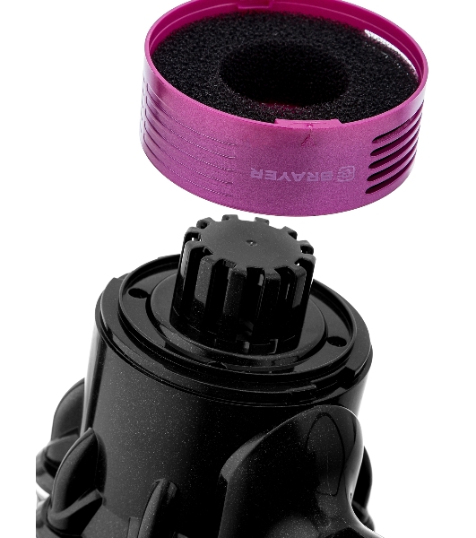 Пылесос вертикальный BRAYER BR4272 фиолетовый, питание от сети, 185 Вт, уборка сухая, пылесборник 0,8 л