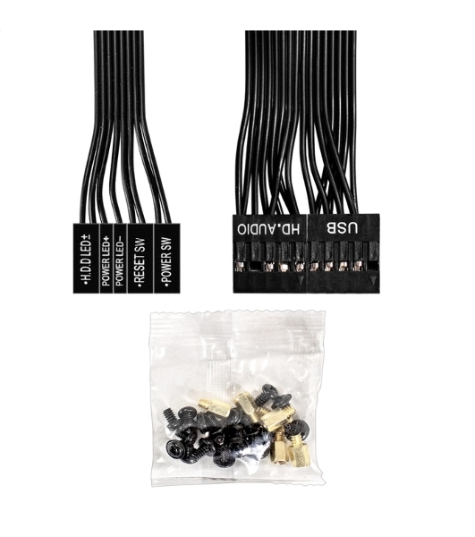 Компьютерный корпус Miditower ExeGate AA-443-UNS350 (ATX, БП UNS350 с вент. 12см, 2хUSB+HD Audio, черный)