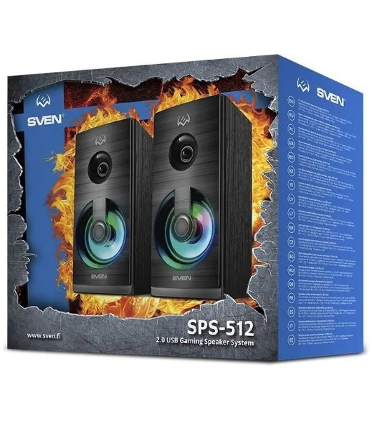 Акустическая система SVEN SPS-512 2.0 черные