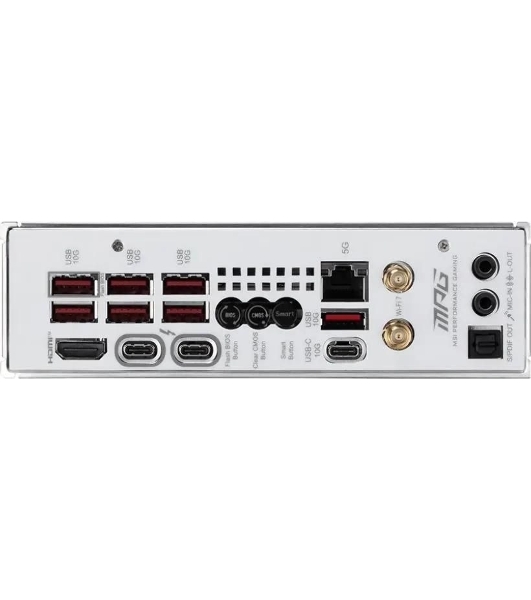 Материнская плата MSI MPG Z890I EDGE TI WIFI, LGA 1851, Intel Z890, 2xDDR5, 2xSATA, 4xM.2, 1xPCIe 5.0 x16, 1xHDMI, 2xThunderbolt 4, 1xUSB-C, 1x 5Gb LAN, 7xUSB-A 10Gbps, 2xUSB-A 5Gbps, 1xUSB-C 20Gbps, 7.1, 2x3.5 мм, TOSLINK, Mini-ITX
