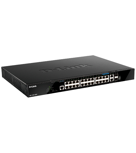Коммутатор D-Link DGS-1520-28MP/A1A, 20×1 Гбит/с + 4×2.5 Гбит/с + 2×10 Гбит/с Base-T + 2×10 Гбит/с SFP+, управляемый