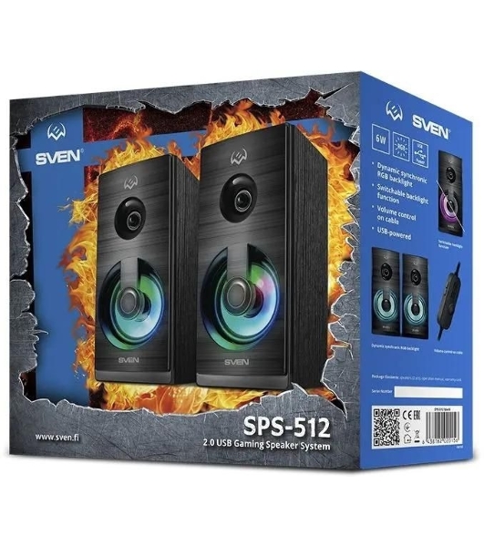 Акустическая система SVEN SPS-512 2.0 черные