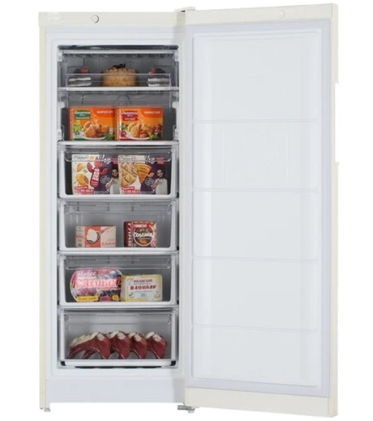 Морозильная камера Indesit DSZ 4150 E, бежевый, 214л, 6 ящиков