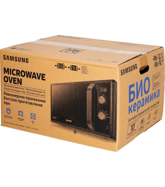 Микроволновая печь Samsung MS23K3614AK черный, 23 л, 800 Вт, переключатели - поворотный механизм