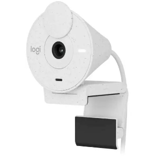 Веб-камера Logitech Brio 300 1920x1080, 30 кадр/с, USB Type-C, микрофон (шумоподавление), автоматическая фокусировка, автоосвещение, универсальное крепление белая