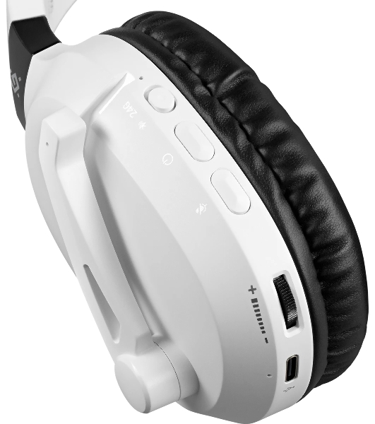 Гарнитура Defender Phantom Pro белый, беспроводная + проводная, Bluetooth, USB / mini jack 3.5 мм