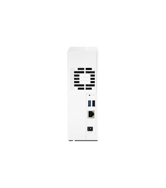 Сетевое хранилище SMB QNAP TS-133 NAS 1 HDD tray. ARM 4-core Cortex-A55 1.8GHz, ram 2 Gb (max), 1x1GbE, 1xUSB 2.0 port,1xUSB 3.2 Gen 1