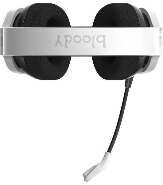 Гарнитура Bloody GR370 белый, беспроводная + проводная, Bluetooth, до 45 ч, подсветка