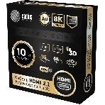 Кабель аудио-видео Cactus CS-HDMI-AOC-2.1-10 HDMI (m)/HDMI (m) 10м. позолоч.конт. черный, фото2
