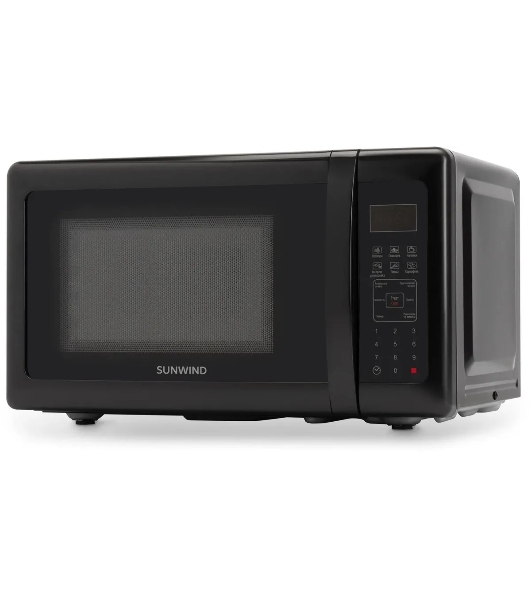 Микроволновая печь SunWind SUN-MW007 черный, 20 л, 700 Вт, переключатели - сенсор