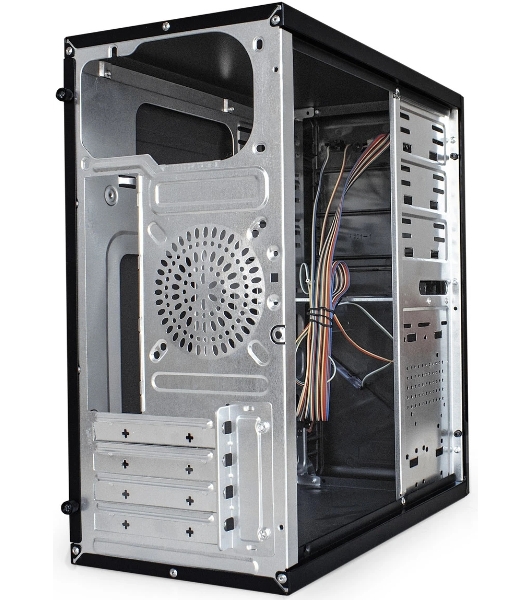 Компьютерный корпус Minitower ExeGate BA-202-UNS350 (mATX, БП UNS350 с вент. 12см, 2хUSB, аудио, черный)