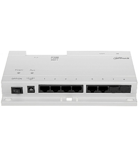 Коммутатор Dahua DHI-VTNS1060A, 6×PoE (24 В) + 2×Uplink, неуправляемый