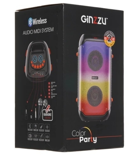 Акустическая система Ginzzu GM-234 Midi, BT/USB/TF/FM/MIC/ДУ