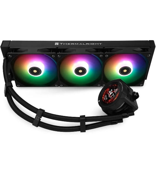 Система жидкостного охлаждения Thermalright Core Vision 360 ARGb Soc-AM5/AM4/1200/1700/1851 черный 4-pin 28.1dB Al LCD Ret (C-VISION-360-BL-ARGb)