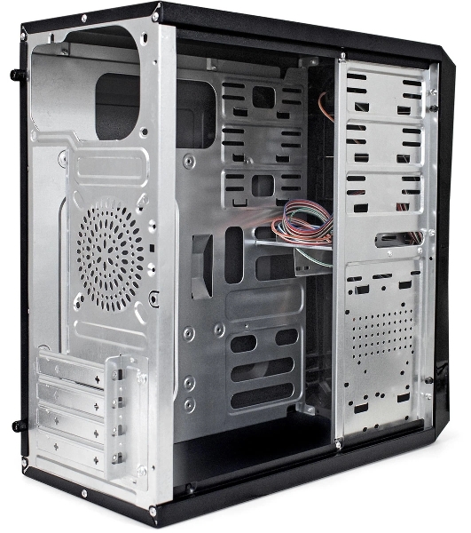 Компьютерный корпус Minitower ExeGate BA-202-UNS350 (mATX, БП UNS350 с вент. 12см, 2хUSB, аудио, черный)