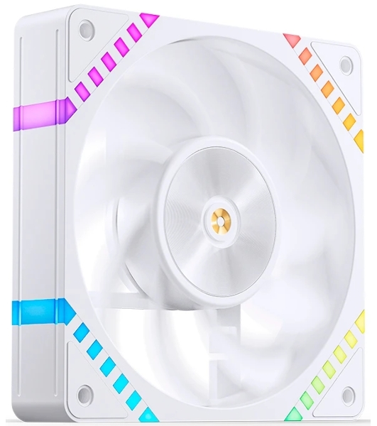 Вентилятор для корпуса JONSBO HF2-120WR Reverse (120x120x25мм, 4-pin PWM, ARGb, 63.3CFM, 29.5dBA, 2200RPM, белый)