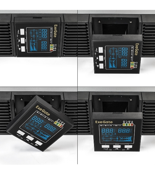 Источник бесперебойного питания On-line ExeGate PowerExpert ULS-2000.LCD.AVR.1SH.2C13.USB.RS232.SNMP.2U 2000VA/2000W, On-Line, PF=1, LCD, 1*Schuko+2*C13, RS232, USB, SNMP-slot, Rackmount 2U/Tower, металлический корпус, черный