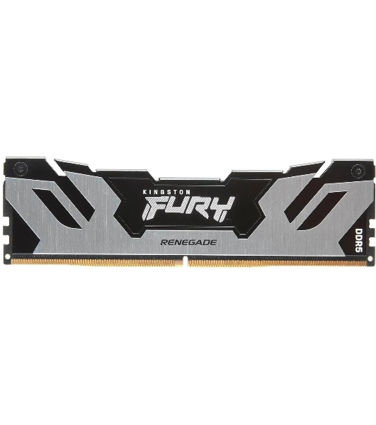 Оперативная память Kingston Fury Renegade, DDR5, 48Gb (1x48GB), 6000MHz, CL32, DIMM, с радиатором, серебристый