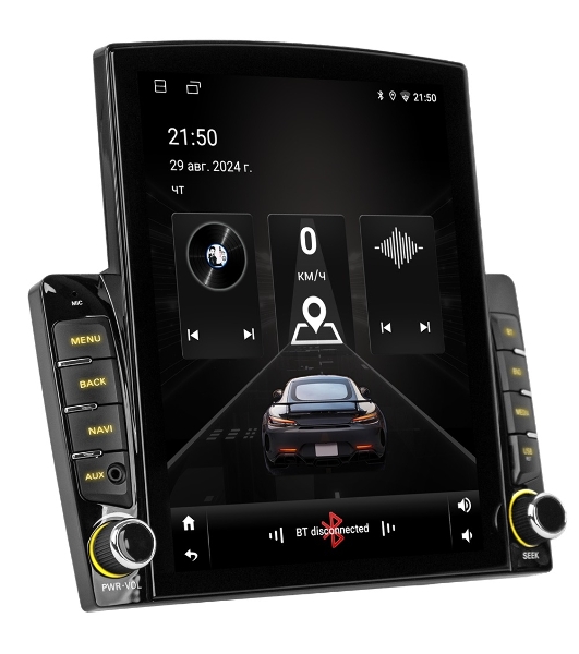 Автомагнитола ACV AD-9701, 2 DIN, 9.7', Android 13, Bluetooth, USB Type-A, AUX, GPS, 4G, CarPlay