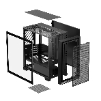 Компьютерный корпус без блока питания PCCooler C3D310 BK, Mesh Mid Tower, Black, TG, 0.6 SPCC, no fans mATX, mITX 165/350/200мм 3x2.5', 2x3.5', 4xPCI 2xUSB-A 3.0 406x220x410mm, фото2