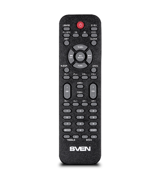 Компьютерная акустика SVEN АС HT-201, черный (80 Вт, Bluetooth, пульт, дисплей, FM, USB, SD)