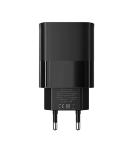 Сетевое зарядное устройство MORE CHOICE NC81a СЗУ 1USB+1Type-C 3.0A PD 20W+ QC3.0, черный