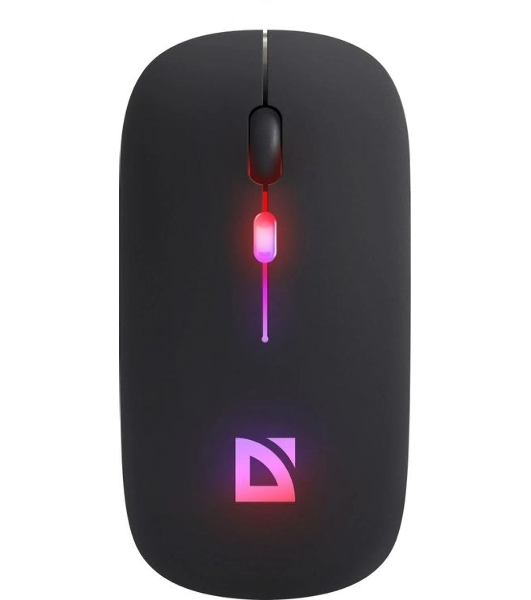 Мышь беспроводная Defender Touch MM-997 черный, 1600 dpi, радиоканал, Bluetooth, USB, кнопки - 4