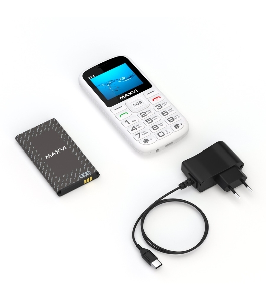 Мобильный телефон Maxvi B201 белый
