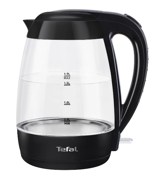 Электрочайник Tefal KO 450832 черный, 1.7 л, 2400 Вт, скрытый нагревательный элемент