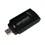 Сетевой адаптер WiFi+Bluetooth Gembird WNP-UA-020 двухдиапазонный с антеннами, 1300 Мбит, USB, 802.11b/a/g/n/ac, фото 1