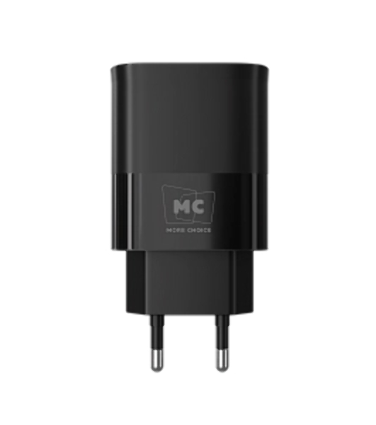 Сетевое зарядное устройство MORE CHOICE NC81a СЗУ 1USB+1Type-C 3.0A PD 20W+ QC3.0, черный