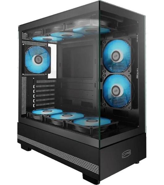 Корпус PcCooler C3Q500 BK черный без БП ATX 9x120мм 5x140мм 2xUSB3.0 audio bott PSU