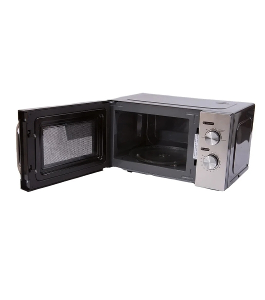 Микроволновая печь Pioneer MW212M серебристый/черный, 20 л, 700 Вт, переключатели - поворотный механизм
