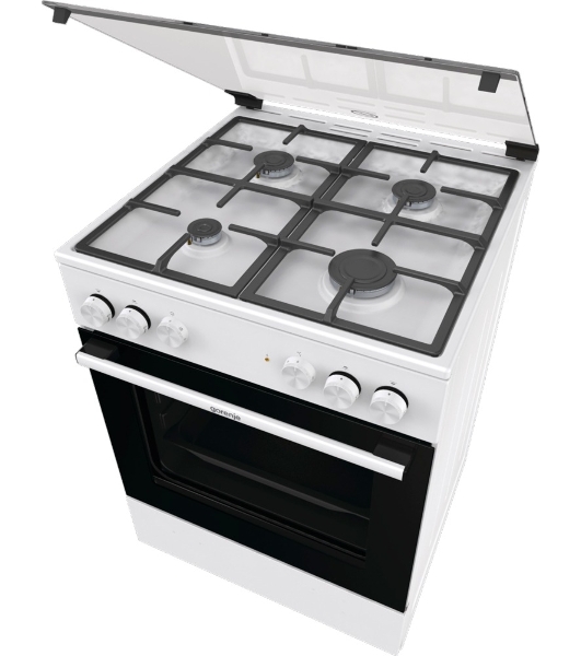 Плита комбинированная Gorenje GK6A20WF белый, конфорок 4 газовых, духовка 65 л, 60 см x 85 см x 60 см