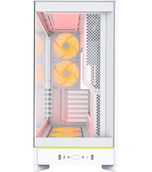 Компьютерный корпус Montech HS02 PRO белый без БП ATX 4x140мм 2xUSB 3.0 audio bott PSU