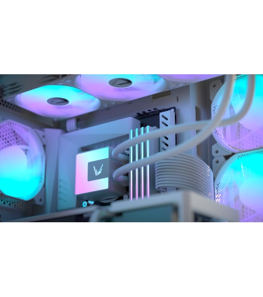 Кулер с водяным охлаждением Formula V Line ICE JET GLOW 360 WH, 360мм, 3x120мм, ARGB fans, LGA115X/1200/1700/1851, AM4/AM5