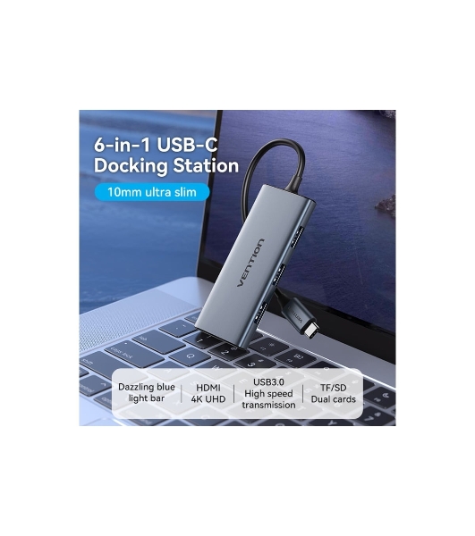 USB-концентратор Vention TOOHB, USB Type-C, USB/HDMI/SD/XD/CF/MS/TF,USB Type-C